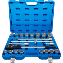 Coffret de douilles | 20 mm (3/4") | en pouces | 21 pièces