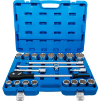 Coffret de douilles | 20 mm (3/4") | en pouces | 21 pièces
