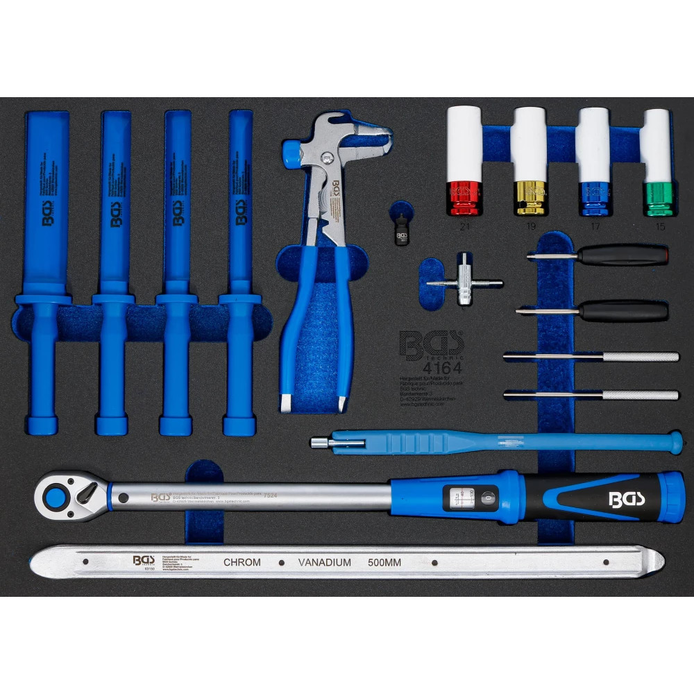Insert de servante d'atelier 3/3 : Outils spéciaux pour le service des pneus | 18 pièces