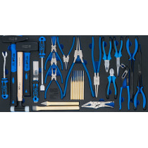 Insert de servante d’atelier XL : jeu de marteaux, pinces et burins | 28 pcs.