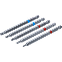 Jeu d’embouts | entraînement six pans mâle, 6,3 mm (1/4") | six pans femelle profil T (pour Torx) | longueur 110 mm | 5 pièces