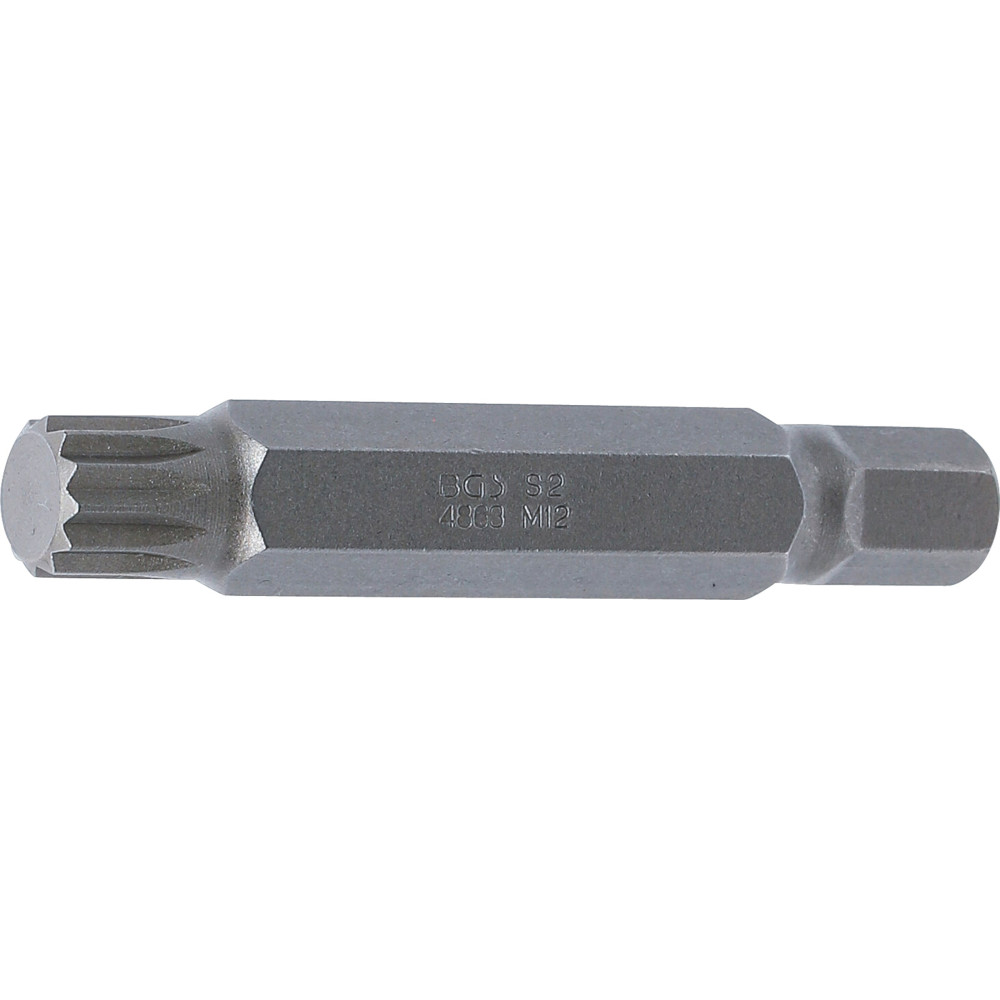 Embout | Longueur 75 mm | 10 mm (3/8") | denture multiple intérieure (pour XZN) M12