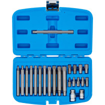 Jeu d'embouts | 10 mm (3/8") | Profil cannelé (pour Ribe) | 22 pièces