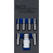 Jeu d’embouts de tournevis | 10 mm (3/8") | profil T (pour Torx) | 7 pièces