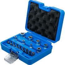 Jeu d'embouts et de clés à douille | profil E / profil T (pour Torx) | 17 pièces