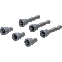 Jeu d’embouts avec butée de profondeur | pour plaques de carton-plâtre | hexagone mâle 6,3 mm (1/4") | cruciforme PH2 | 6 pièces