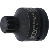 Douille à embouts à choc | longueur 55 mm | 20 mm (3/4") | denture multiple intérieure (pour XZN) M24