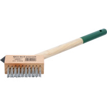 Brosse métallique à joints pour mauvaises herbes | manche court | avec grattoir | 300 mm