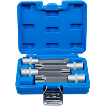 Jeu de douilles à embouts | 12,5 mm (1/2") | Profil T (pour Torx) avec perçage | 4 pièces