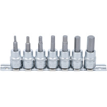 Jeu de douilles à embouts | 10 mm (3/8") | six pans intérieurs 3 - 10 mm | 7 pièces
