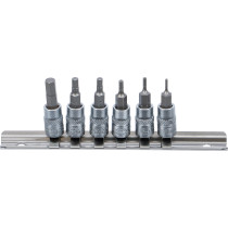 Jeu de douilles à embouts | 6,3 mm (1/4") | six pans intérieurs | 1,5 - 6 mm | 6 pièces