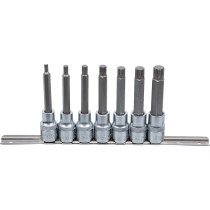Jeu de douilles à embouts | 12,5 mm (1/2") | Denture multiple intérieure (pour XZN) M5 - M14 | 7 pièces