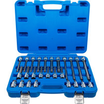 Jeu de douilles à embouts | 12,5 mm (1/2") | Denture multiple intérieure (pour XZN) | 26 pièces