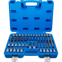 Jeu de douilles à embouts | carré femelle 12,5 mm (1/2") | profil T (pour Torx) | 32 pièces
