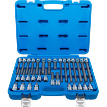 Jeu de douilles à embouts | 12,5 mm (1/2") | Profil cannelé (pour Ribe) | 32 pièces