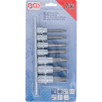 Jeu de douilles à embouts | 10 mm (3/8") / 12,5 mm (1/2") | Profil cannelé (pour Ribe) M6 - M14 | 7 pièces