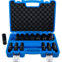Jeu de douilles à choc, six pans | 12,5 mm (1/2") | 10 - 32 mm | 14 pièces