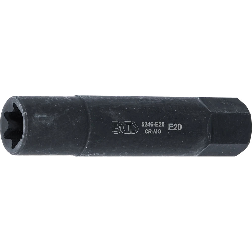 Douille de clé à douilles, profil E, extra longue | 22 mm | E20