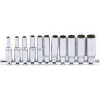 Jeu de douilles, douze pans, longues | 6,3 mm (1/4") | 4 - 13 mm | 11 pièces