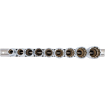 Jeu de douilles, douze pans, longues | 12,5 mm (1/2") | 10 - 24 mm | 9 pièces