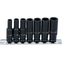 Jeu de douilles à choc, six pans, longues | 6,3 mm (1/4") | 6 - 13 mm | 7 pièces