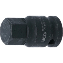 Douille à embouts à choc | longueur 42 mm | 12,5 mm (1/2") | six pans intérieurs 19 mm