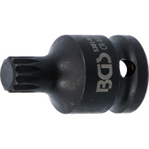 Douille à embouts à choc | longueur 43 mm | 12,5 mm (1/2") | denture multiple intérieure (pour XZN) M12