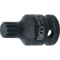Douille à embouts à choc | longueur 43 mm | 12,5 mm (1/2") | denture multiple intérieure (pour XZN) M14