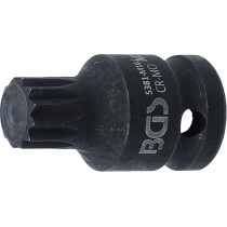 Douille à embouts à choc | longueur 43 mm | 12,5 mm (1/2") | denture multiple intérieure (pour XZN) M16