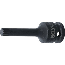 Douille à embouts à choc | longueur 75 mm | 12,5 mm (1/2") | denture multiple intérieure (pour XZN) M10
