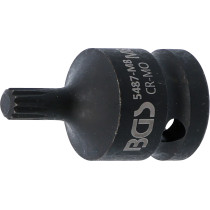 Douille à embouts à choc | longueur 43 mm | 12,5 mm (1/2") | denture multiple intérieure (pour XZN) M8