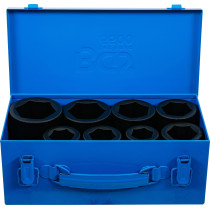 Jeu de douilles à choc, six pans, longues | 25 mm (1") | 27 - 50 mm | 8 pièces