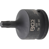 Douille à embouts de puissance | longueur 60 mm | 20 mm (3/4") | Profil T (pour Torx) T50