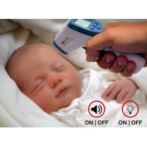 Thermomètre de fièvre de front | sans contact, infrarouge | pour mesure de personnes et d’objets | 0 - 100°