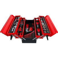 Caisse à outils métallique avec assortiment d’outils | 86 pièces