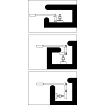 Clés mixtes à cliquet à double articulation | pliable | 15 mm