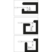 Clés mixtes à cliquet à double articulation | pliable | 18 mm