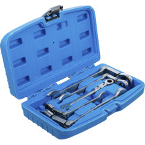 Jeu de clés mixtes à cliquet à double articulation | pliable | 8 - 19 mm | 5 pièces