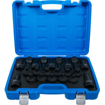 Jeu de douilles à embouts à choc | 20 mm (3/4") | six pans femelle, Profil T (pour Torx) | 22 pièces