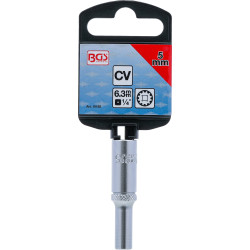 Douille pour clé, Gear Lock, longue | 6,3 mm (1/4") | 5 mm
