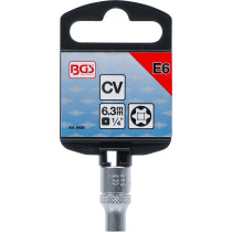 Douille pour clé, profil E | 6,3 mm (1/4") | E6