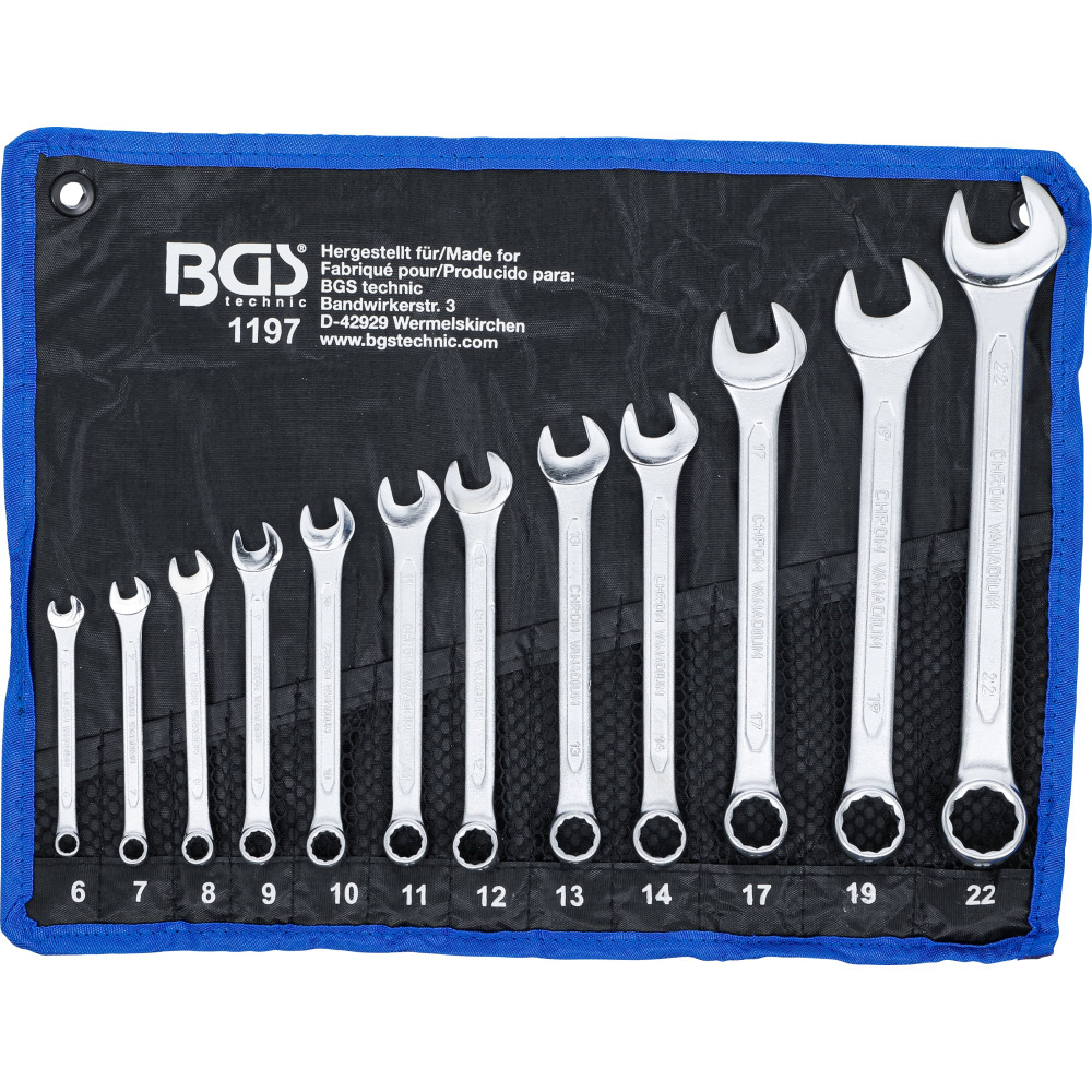 Jeu de clés mixtes | 6 - 22 mm | 12 pièces