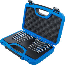 Jeu de clés mixtes à cliquet | courtes | pliable | 8 - 19 mm | 12 pièces