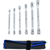 Jeu de clés à œil doubles tête orientable | 6 pièces