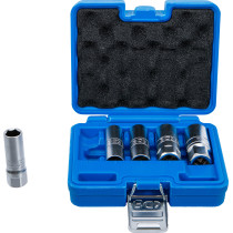 Jeu de douilles pour bougies d’allumage à six pans | empreinte carré femelle | 12,5 mm (1/2") | 14 - 21 mm | 5 pièces