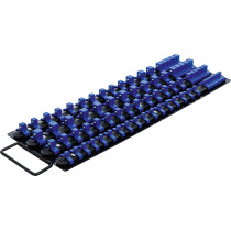 Jeu de rails pour douilles | avec 80 clips | pour douilles de 6,3 mm (1/4"), 10 mm (3/8"), 12,5 mm (1/2")