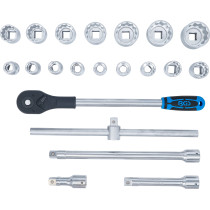 Coffret de douilles douze pans | 20 mm (3/4") | 21 pièces