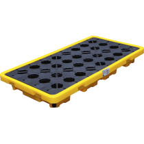 Bac de collecte d’huile | avec grille | pour 2 fûts de 200 l