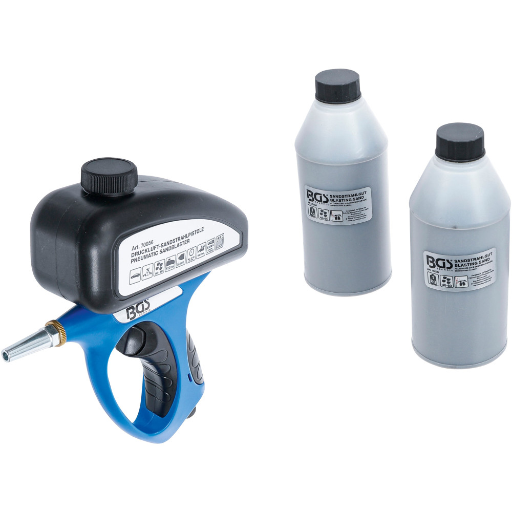 Pistolet de sablage pneumatique avec accessoires| 3 pièces