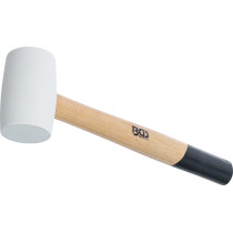 Maillet caoutchouc | manche Hickory | tête blanche | Ø 48 mm | 250 g